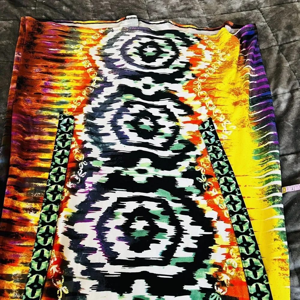 Roz & Ali Sleeveless Embellished Beaded Maxi Dress Plus Size 10 Multicolor - Picture 11 of 15